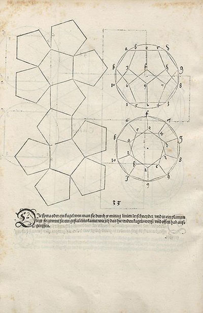 Desarrollo del dodecaedro según Durero  | matematicasVisuales