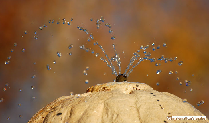 Polinomios y derivada. Funciones cuadrticas: Trayectorias parablicas de chorros de agua en una fuente | matematicasVisuales