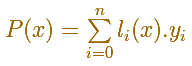 Lagrange interpolating polynomial: general formula | matematicasVisuales