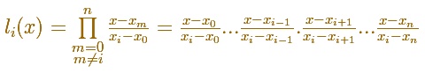 Lagrange interpolating polynomial: formula, expanding the product of a Lagrange basis polynomial | matematicasVisuales