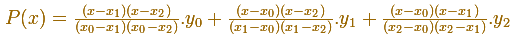 Lagrange interpolating polynomial: formula of a parabola | matematicasVisuales