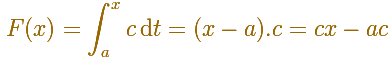 Funciones constantes definidas a trozos: La integral indefinida de una función constante es una función lineal. | matematicasVisuales