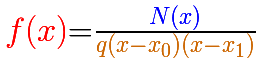 Rational functions: formula with two roots in the denominator | matematicasVisuales