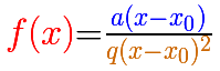 Rational functions: formula with a singularity of degree 2 and the same root in the numerator, an asymptote | matematicasVisuales