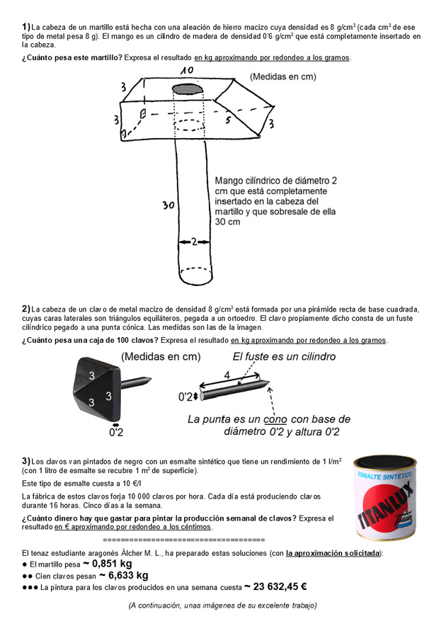 En casa: Un clculo sobre un martillo. |matematicasVisuales