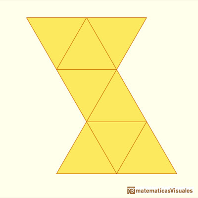 Desarrollo plano de octaedro: desarrollo plano del octaedro | matematicasVisuales