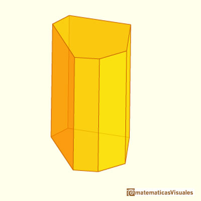 Prisms and their nets:  A non-regular prism | matematicasVisuales