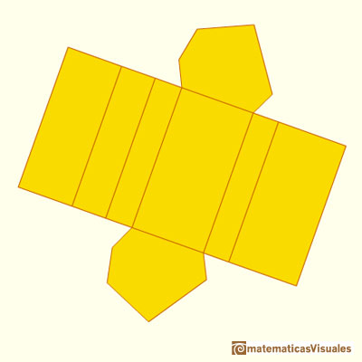 Prisms and their nets: Net of a non-regular prism | matematicasVisuales