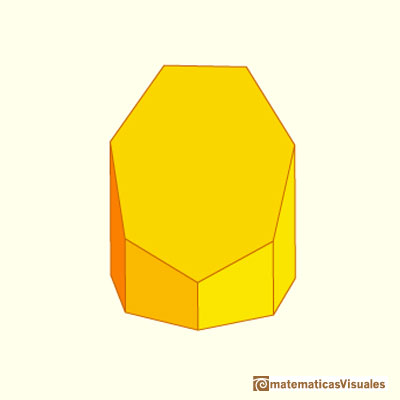 Prismas cortados por una plano oblicuo y sus desarrollos planos:  un prisma  | matematicasVisuales