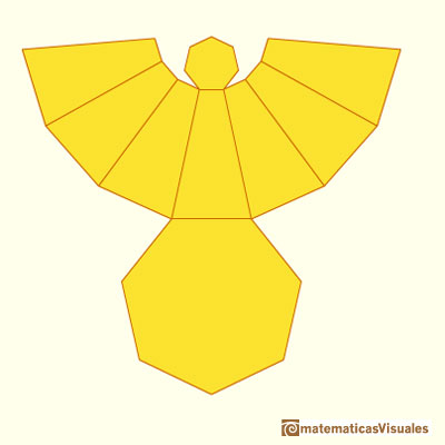 Pyramid and Pyramidal frustum: plane net of an heptagonal frustum | matematicasVisuales