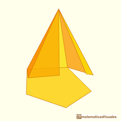 Pirmides y troncos de pirmide: una pirmide desarrollndose | matematicasVisuales