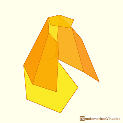 Pirámides truncadas por un plano oblicuo: desarrollándose en un plano | matematicasVisuales