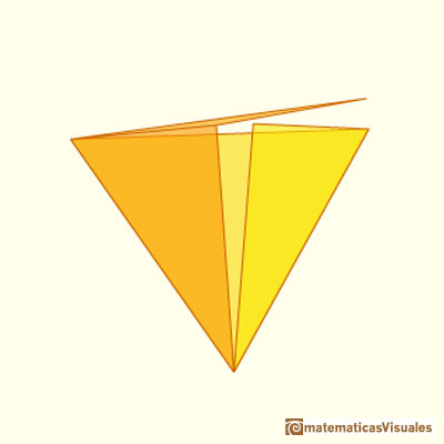 Desarrollo plano del tetraedro: tetraedro en desarrollo plano | matematicasVisuales