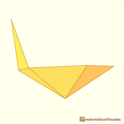 Desarrollo plano del tetraedro: tetraedro en desarrollo plano | matematicasVisuales