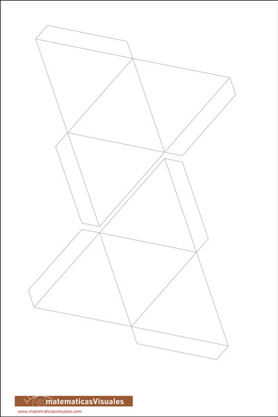 Desarrollo plano del tetraedro: descarga de plantilla para construir un tetraedro | matematicasVisuales