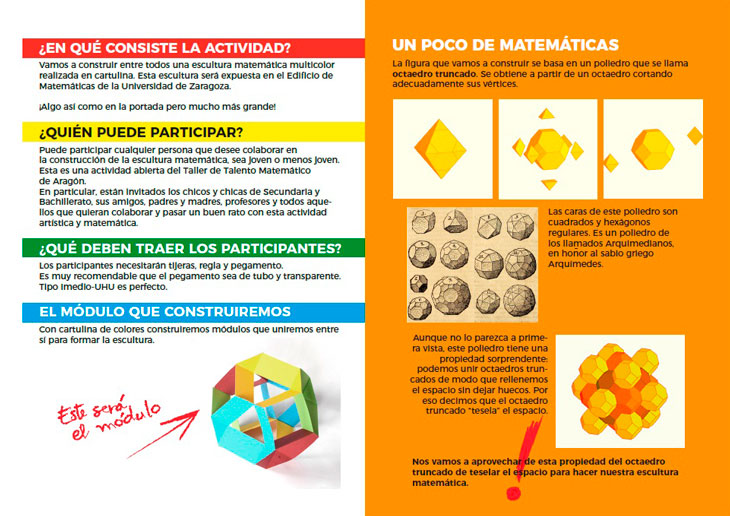 Escultura matemtica | Da Internacional de las Matemticas 2023 | Taller Talento Matemtico Zaragoza | matematicasVisuales