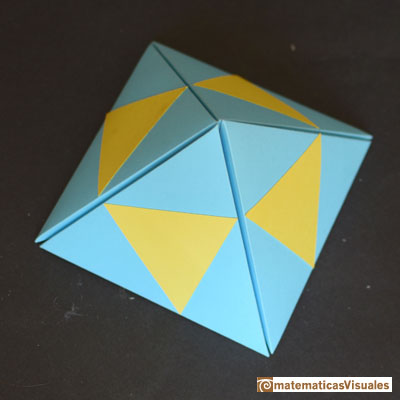 Icosaedro en octaedro: construcción con cartulina | matematicasVisuales