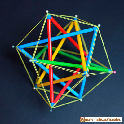 Construcción de poliedros. Técnicas sencillas: Tensegrity |matematicasVisuales