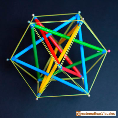 Construccin de poliedros. Tcnicas sencillas: Tensegrity |matematicasVisuales