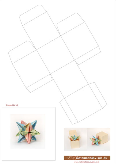 A cube that you can put inside the Rhombic Dodecahedron | Cuboctahedron and Rhombic Dodecahedron: Template to download and build | matematicasVisuales