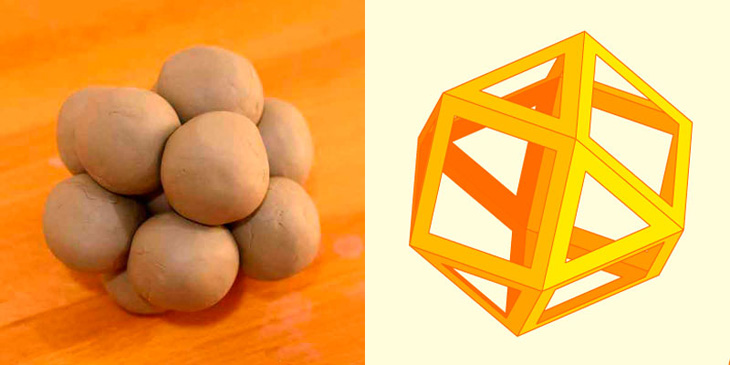 Kepler, cannonballs and Rhombic Dodecahedron. |matematicasVisuales
