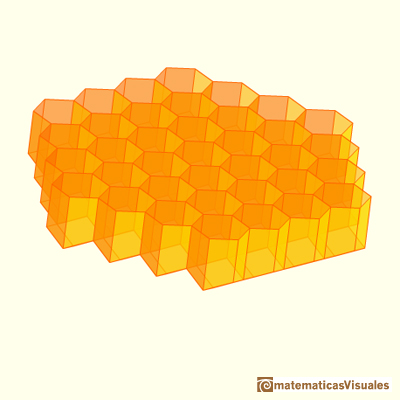 Honeycombs and Rhombic Dodecahedron: honeycomb, bee cell, hexagonal structure  | matematicasVisuales
