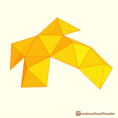 Dodecaedro rómbico 'plegado' dentro de un cubo | matematicasvisuales