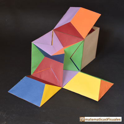 Piritoedro, dodecaedro irregular con caras pentagonales iguales: Construcción del piritoedro con cartulina | matematicasVisuales