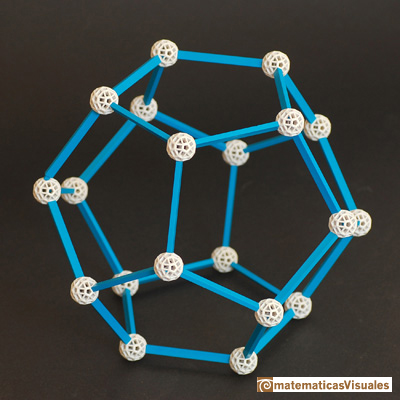 Dodecaedro: poliedro construído con Zome | matematicasVisuales