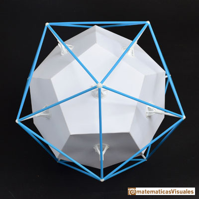 Dualidad entre sólidos platónicos: dodecaedro dentro de un icosaedro | matematicasVisuales