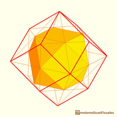 El dodecaedro rómbico y el cuboctaedro son sólidos duales | Cuboctahedron and Rhombic Dodecahedron | matematicasVisuales