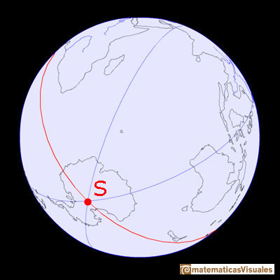 Sphere, the Earth, latitude, longitude | South Pole | matematicasvisuales 