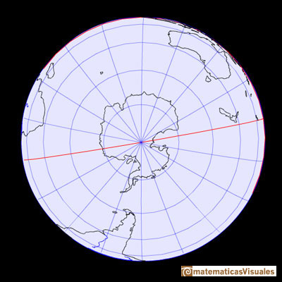 Sphere, the Earth, latitude, longitude | South Pole | matematicasvisuales 