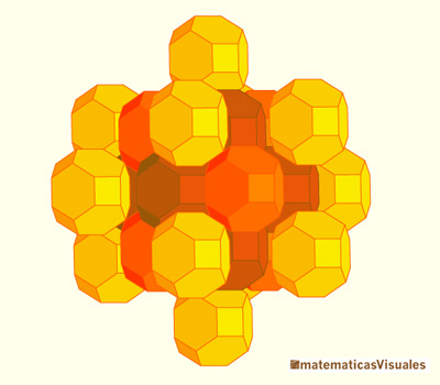 The truncated octahedron is an archimedean solid. It is a space-filling polyhedron 3| matematicasvisuales