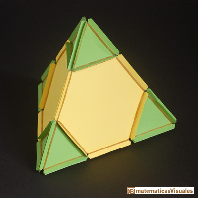 Taller Talento Matemático Zaragoza: tetraedro truncado | matematicasVisuales