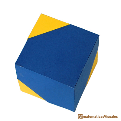 Hexagonal section of a cube: space-filling polyhedron | matematicasVisuales