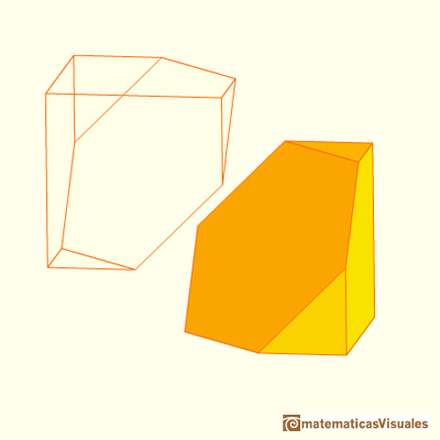 Hexagonal section of a cube:  | matematicasVisuales