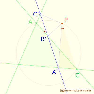 Simson Line, Simson-Wallace Line: a demonstration | matematicasVisuales