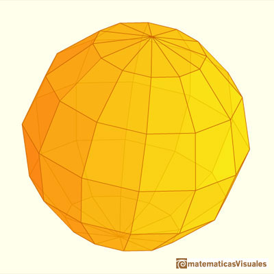 Leonardo da Vinci: Septuaginta. Campanus' sphere. Polyhedra inscribed in a sphere: polyhedron with 72 faces | Images manipulating the interactive application | matematicasvisuales 