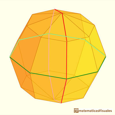 Esfera de Campanus o Septuaginta de Pacioli y Leonardo da Vinci. Poliedros inscritos en una esfera | Imgenes generadas con la aplicacin interactiva | matematicasvisuales