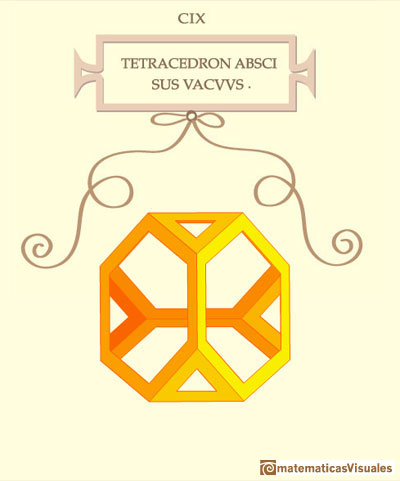 Leonardo da Vinci: Truncated Tetrahedron. Images manipulating the interactive application | matematicasvisuales