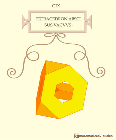 Leonardo da Vinci: Truncated Tetrahedron. Images manipulating the interactive application | matematicasvisuales 