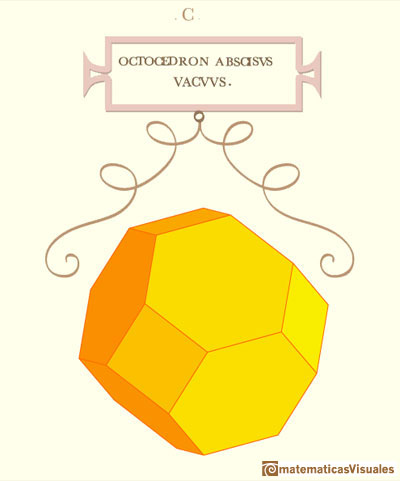 Leonardo da Vinci: Truncated Octahedron. Images manipulating the interactive application | matematicasvisuales 