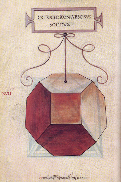 Leonardo da Vinci: octaedro truncado. Editorial Akal | matematicasvisuales