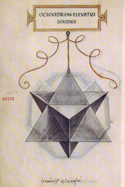Leonardo da Vinci: Stellated octahedron. Editorial Akal | matematicasvisuales 