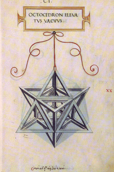 Leonardo da Vinci: Stellated octahedron. Editorial Akal | matematicasvisuales 