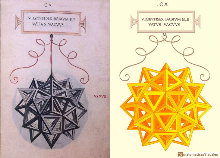 Leonardo da Vinci: augmented rhombicuboctahedro | matematicasvisuales 