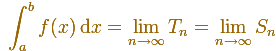 Integral definida de funciones montonas: Si estas dos sucesiones convergen hacia el mismo lmite, podemos considerar ese lmite como la integral definida | matematicasVisuales