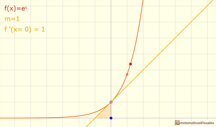 Funciones exponenciales: la derivada de la funcin exponencial e^x es la misma funcin | matematicasVisuales