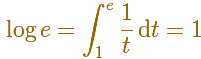Logaritmos y exponenciales: Definicin del nmero e como una integral, log(e) = 1 | matematicasVisuales